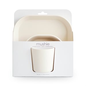Mushie Dinnerware Set - Square - Ivory
